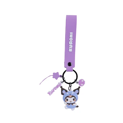 Accesorio Decorativo Para Celular Sanrio Kuromi Silicona Morado 20 cm