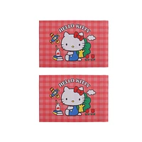 Set Manteles Sanrio Hello Kitty Individuales PVC Rojos 45x30 cm 2 Piezas