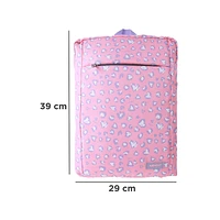 Mochila Casual Estampado Animal Print Rectangular 100% Poliéster Rosa 29x10x39 cm