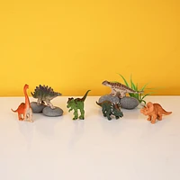 Set Figuras Dinosaurios Sintéticos 7x6.7 cm 6 Piezas