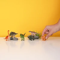 Set Figuras Dinosaurios Sintéticos 7x6.7 cm 6 Piezas