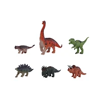 Set Figuras Dinosaurios Sintéticos 7x6.7 cm 6 Piezas