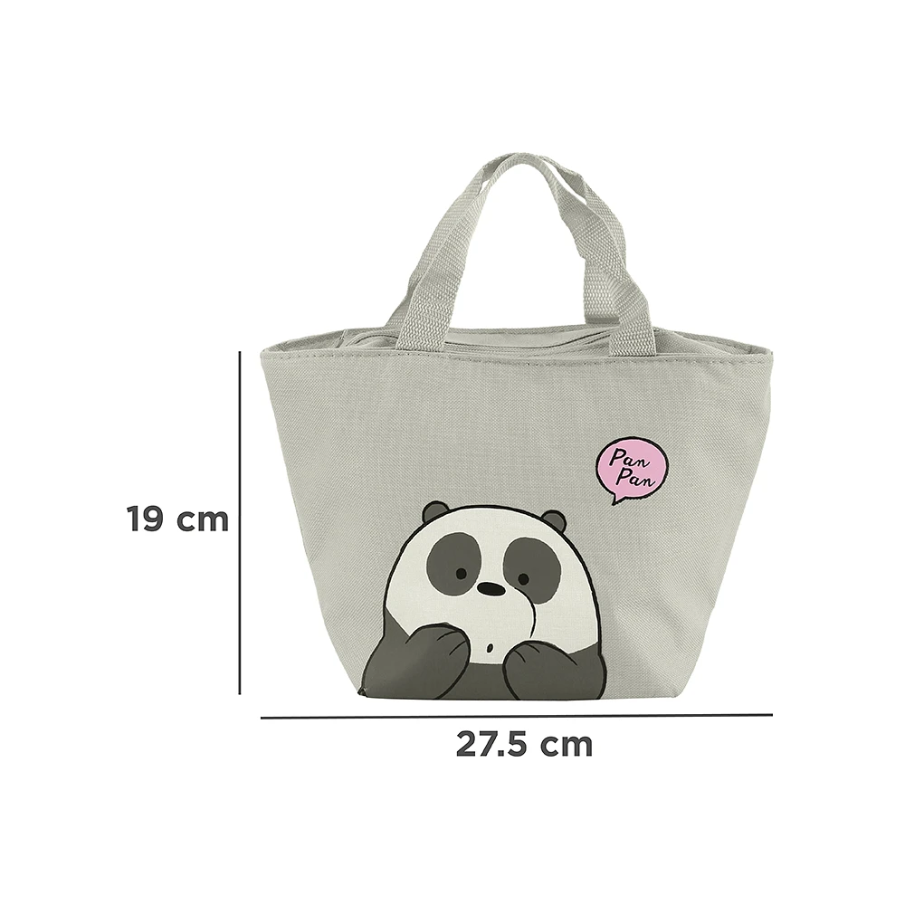 Lonchera We Bare Bears Panda     Gris 27.5x19 cm