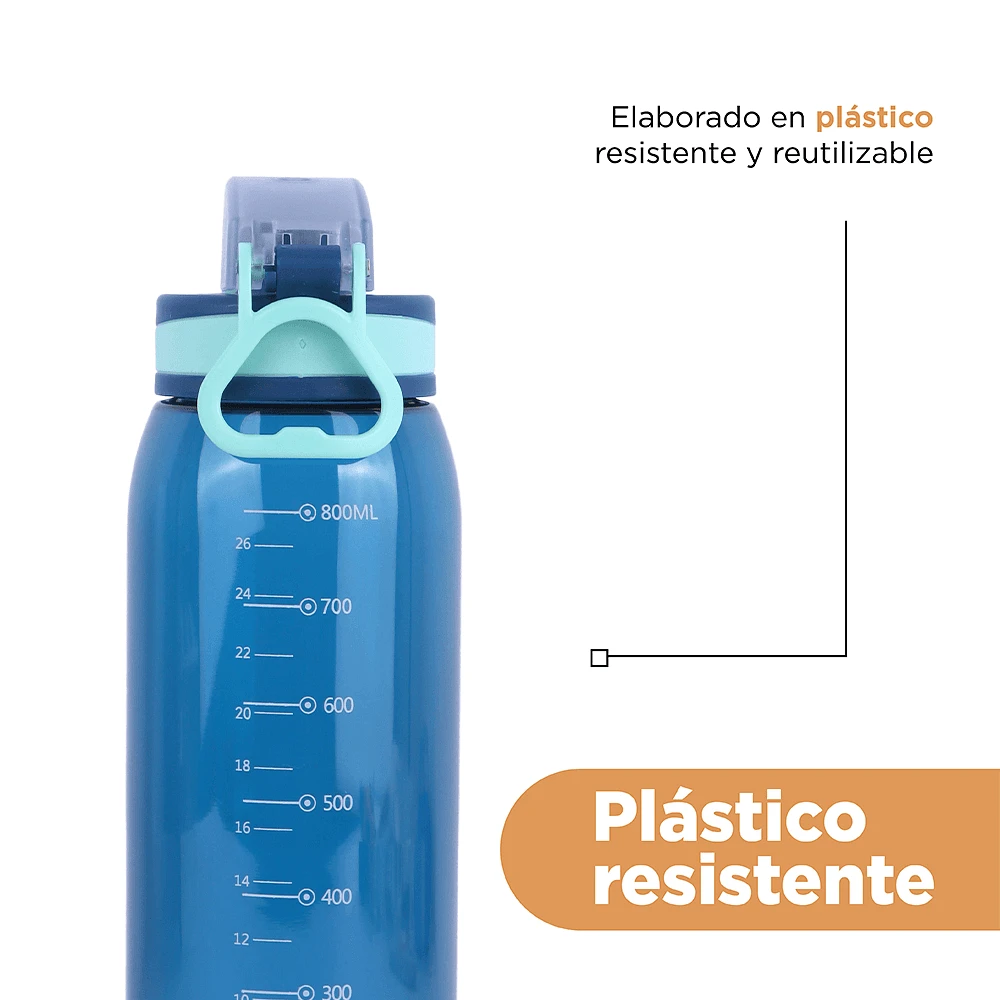 Cilindro Deportivo Plástico Azul 900 ml