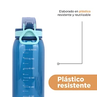 Cilindro Deportivo Plástico Azul 900 ml