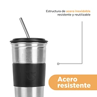 Vaso Térmico Acero Inoxidable Plateado 500 ml