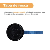 Termo Con Tapa Enroscable Acero Inoxidable Azul 950 ml