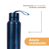 Termo Con Tapa Enroscable Acero Inoxidable Azul 950 ml