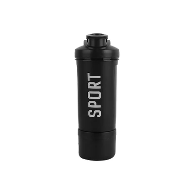 Cilindro Deportivo Con Contenedor Plástico  Negro 650 ml
