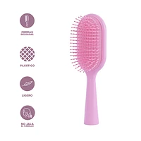 Cepillo Para Cabello Ratora Sintético Rosa 22.4 cm