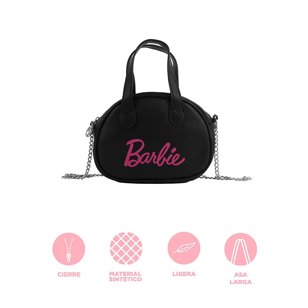 Bolso Crossbody Barbie Sintético Negro 19x7x14 cm