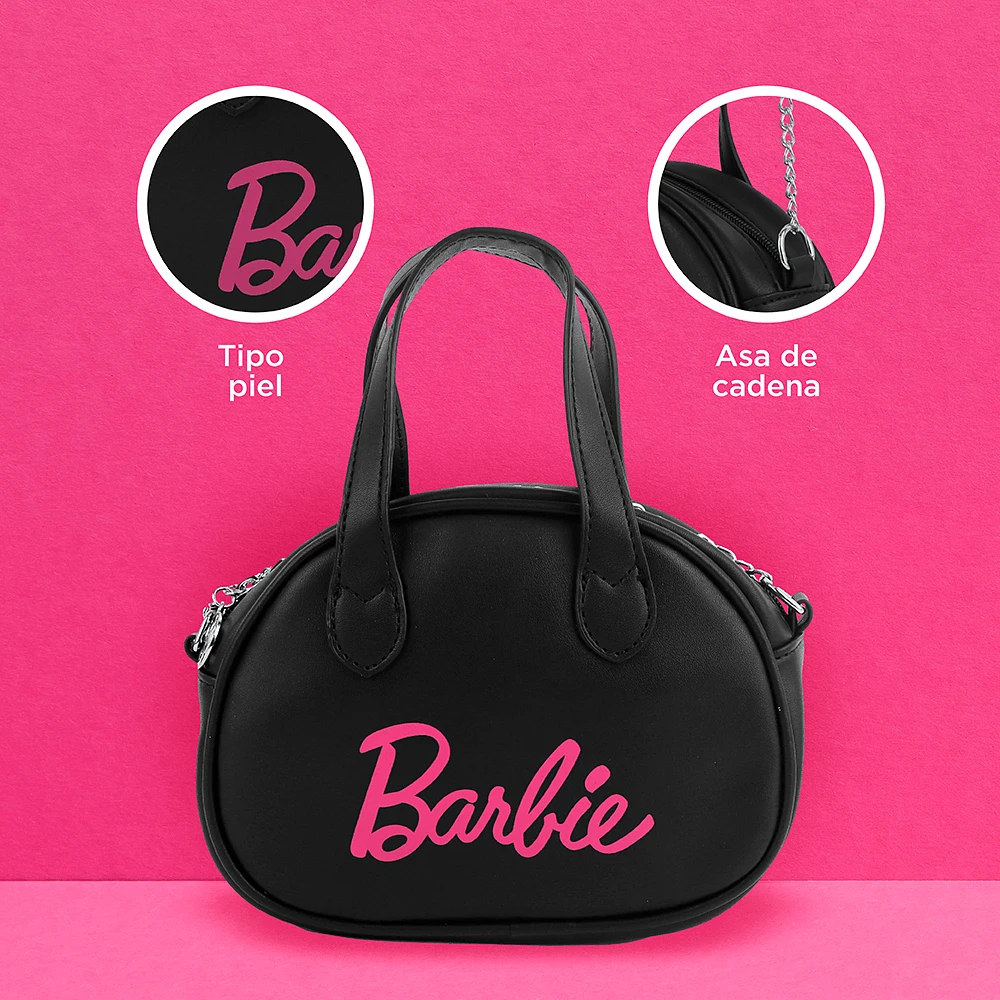 Bolso Crossbody Barbie Sintético Negro 19x7x14 cm