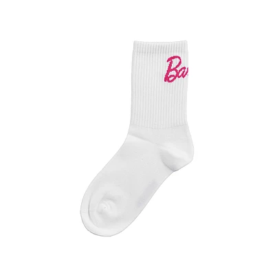 Calcetines Para Mujer Barbie 63% Algodón, 23% Poliéster, 8% Poliamida, 7% Elastano Blancos 23-25