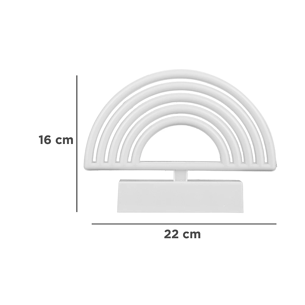 Figura De Luz Arcoíris Sintética 22x3x16 cm