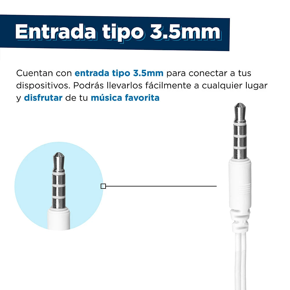 Audífonos De Cable We Bare Bears Polar 3.5 mm Blancos 1.2 m