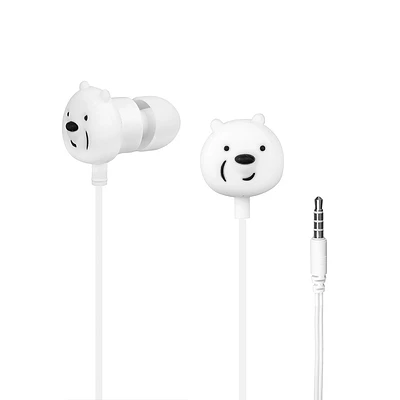 Audífonos De Cable We Bare Bears Polar 3.5 mm Blancos 1.2 m