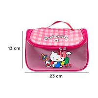 Neceser De Viaje Impermeable Hello Kitty Con Gancho Sintética Rosa 23x13x15 cm