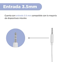 Audífonos De Diadema Con Cable Stereo Sound Sintéticos Rosas 120 cm 3.5 mm