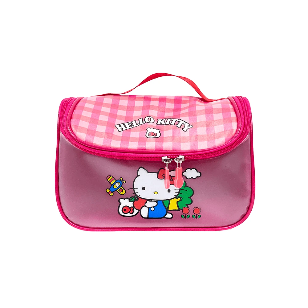 Neceser De Viaje Impermeable Hello Kitty Con Gancho Sintética Rosa 23x13x15 cm