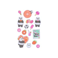 Plantilla De Stickers We Bare Bears Panda 16 Piezas