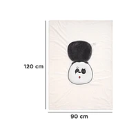 Manta Con Funda We Bare Bears Panda 100% Poliéster Blanca 120x90 cm