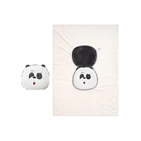 Manta Con Funda We Bare Bears Panda 100% Poliéster Blanca 120x90 cm