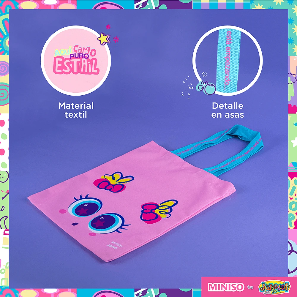 Bolsa De Compras Distroller Neonato 100% Poliéster Rosa 40x34 cm