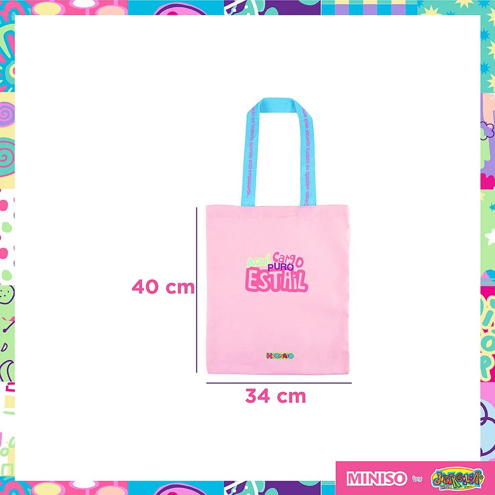 Bolsa De Compras Distroller Neonato 100% Poliéster Rosa 40x34 cm