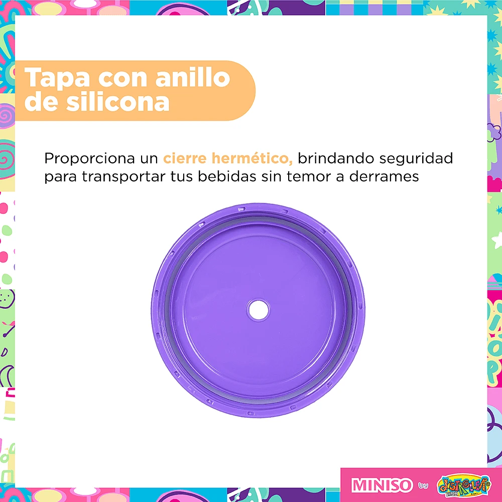 Vaso Con Tapa Y Popote Distroller Neonato Plástico 640 ml