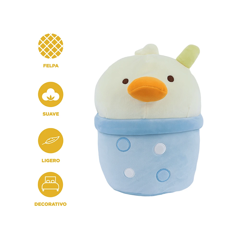 Peluche Patito Milk Tea Felpa 30x31 cm