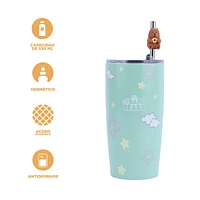 Vaso Térmico We Bare Bears Pardo Acero Inoxidable Verde 530 ml