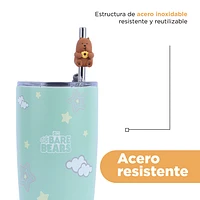 Vaso Térmico We Bare Bears Pardo Acero Inoxidable Verde 530 ml