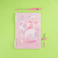 Libreta De Espiral Hello Kitty Pasta Suave 14.5x20.6 cm Rayas 48 Hojas