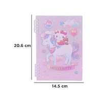 Libreta De Espiral Hello Kitty Pasta Suave 14.5x20.6 cm Rayas 48 Hojas