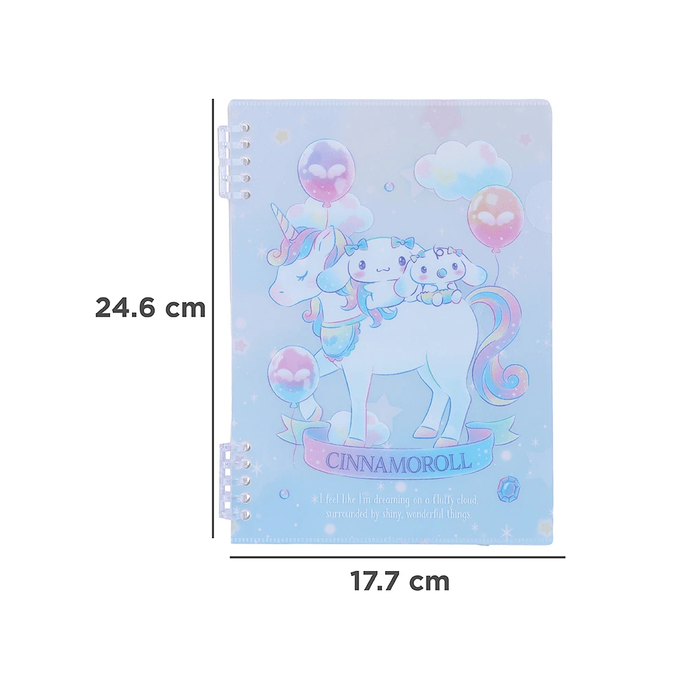 Libreta De Espiral Sanrio Cinnamoroll Pasta Suave 17.7x24.6 cm Rayas 36 Hojas