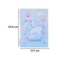 Libreta De Espiral Sanrio Cinnamoroll Pasta Suave 17.7x24.6 cm Rayas 36 Hojas