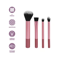 Kit Brochas De Maquillaje Luxury Rosas 5 Piezas