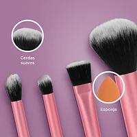 Kit Brochas De Maquillaje Luxury Rosas 5 Piezas