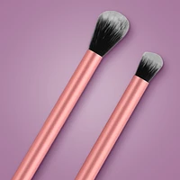 Set Brochas De Maquillaje Para Ojos Luxury Sintéticas Rosas 2 Piezas