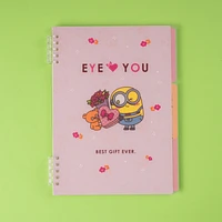 Libreta Minions Bob Pasta Suave Rosa 25x18.4 cm Rayas 50 Hojas