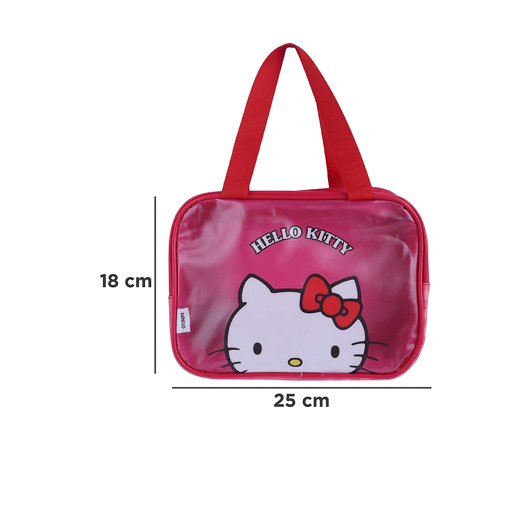 Neceser De Viaje Sanrio Hello Kitty Impermeable Sintético Rojo 25x10x18 cm