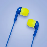 Audífonos De Cable Con Estuche De Capsula Azules 120 cm 3.5 mm