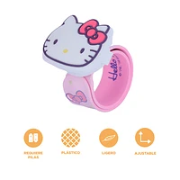 Reloj Sanrio Hello Kitty Para Niño Giratorio Con Tapa Rosa
