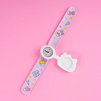 Reloj Sanrio Hello Kitty Para Niño Giratorio Con Tapa Rosa