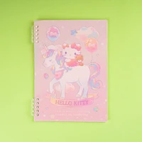 Libreta De Espiral Sanrio Hello Kitty Rosa 24.6x17.7 cm Rayas 36 Hojas