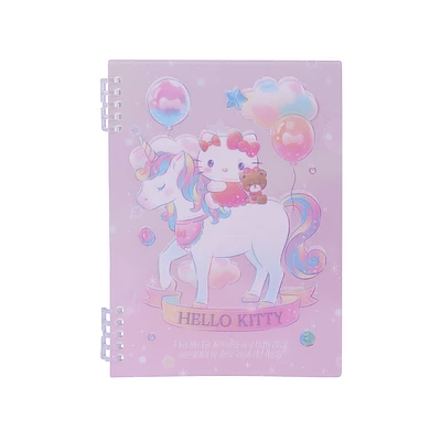 Libreta De Espiral Sanrio Hello Kitty Rosa 24.6x17.7 cm Rayas 36 Hojas