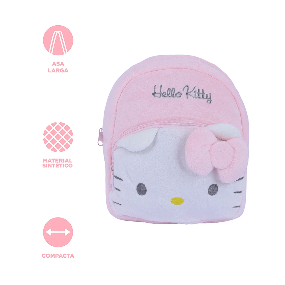 Mini Mochila Sanrio Hello Kitty 100% Poliéster Rosa 23x19x10 cm