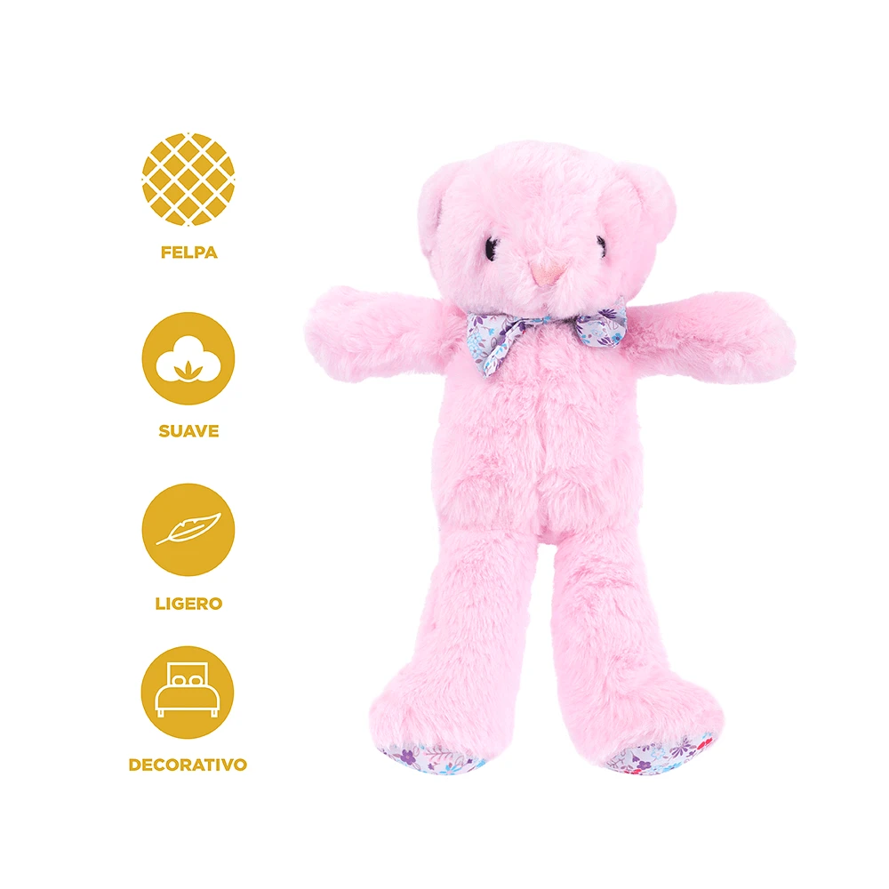 Peluche Miniso Osito Felpa Rosa 28x33 cm