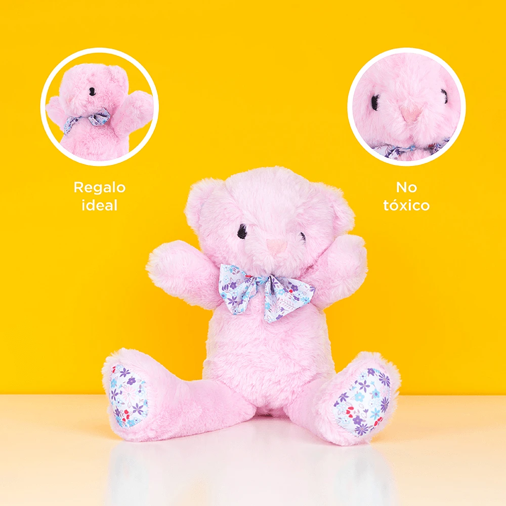 Peluche Miniso Osito Felpa Rosa 28x33 cm