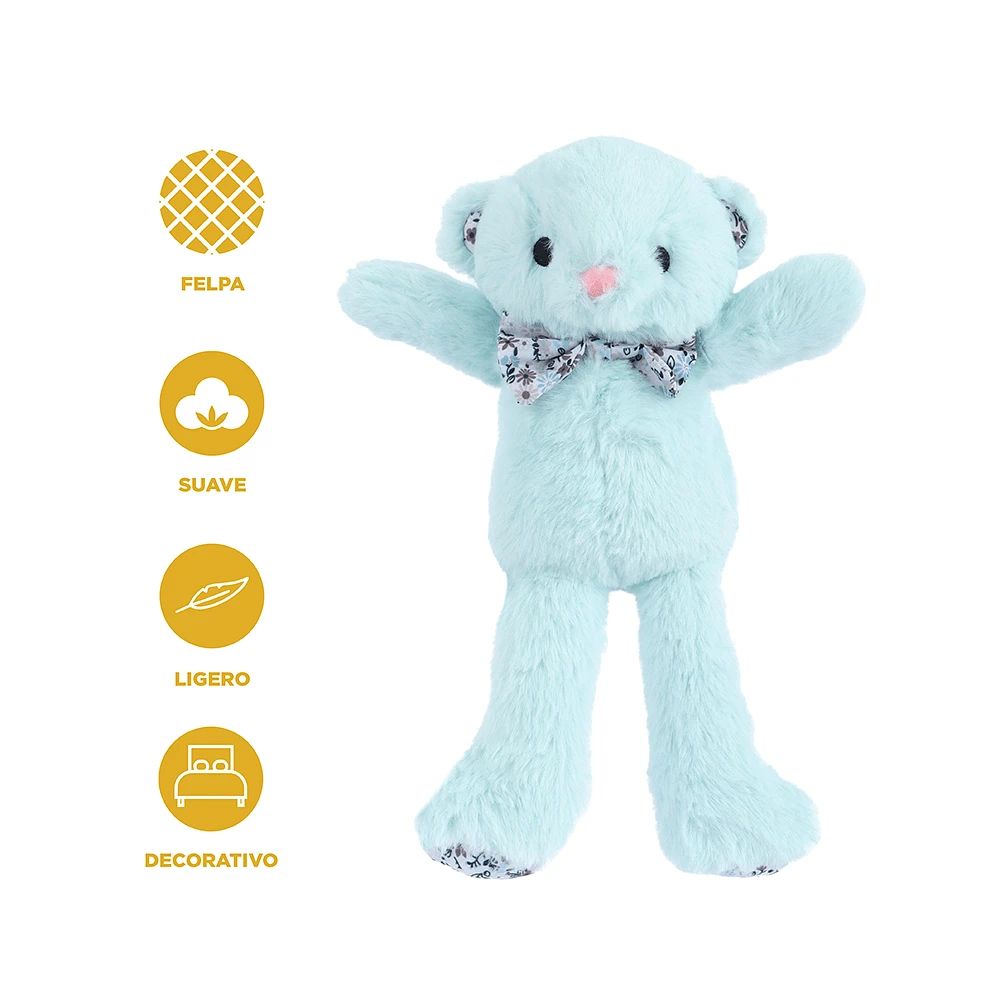 Peluche Miniso Osito Felpa Azul 28x33 cm